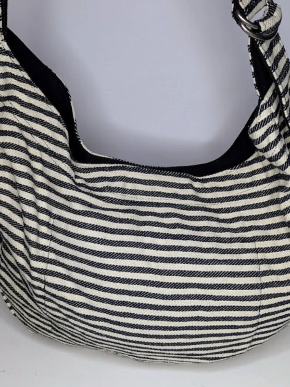 Thirty-One Retro Metro Twill Stripe Hobo Bag